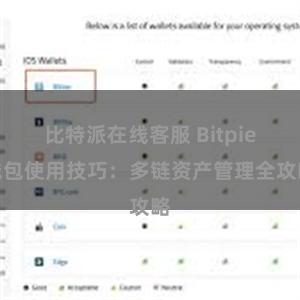 比特派在线客服 Bitpie钱包使用技巧：多链资产管理全攻略