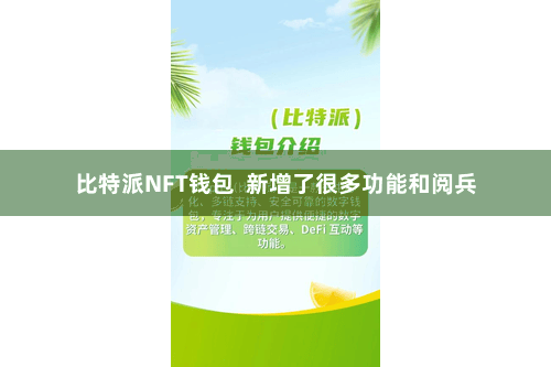比特派NFT钱包 新增了很多功能和阅兵