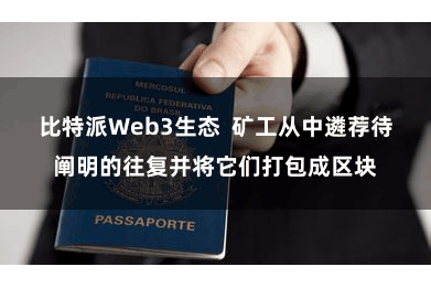 比特派Web3生态  矿工从中遴荐待阐明的往复并将它们打包成区块